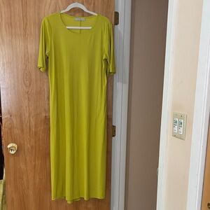 bryn Walker Chartreuse Long Sleeve Dress
